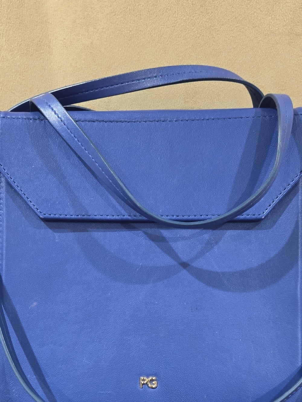 Purificacion Garcia blue Leather Crossbody Shoulder Bag